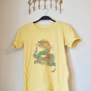 UO Yellow Graphic Tee Dragon
